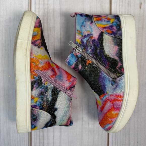 steve madden girls high top zip sneaker 1Y - Picture 5 of 7